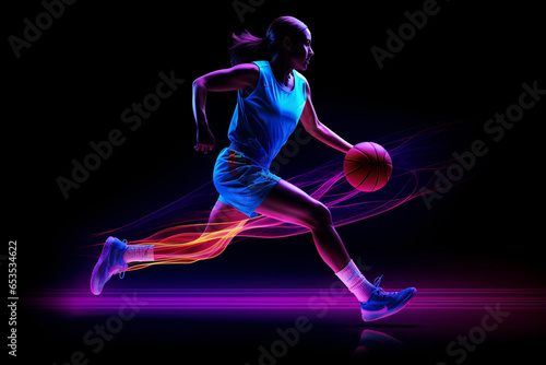 sports photography Neon Energy minimalistic © Madhulatha