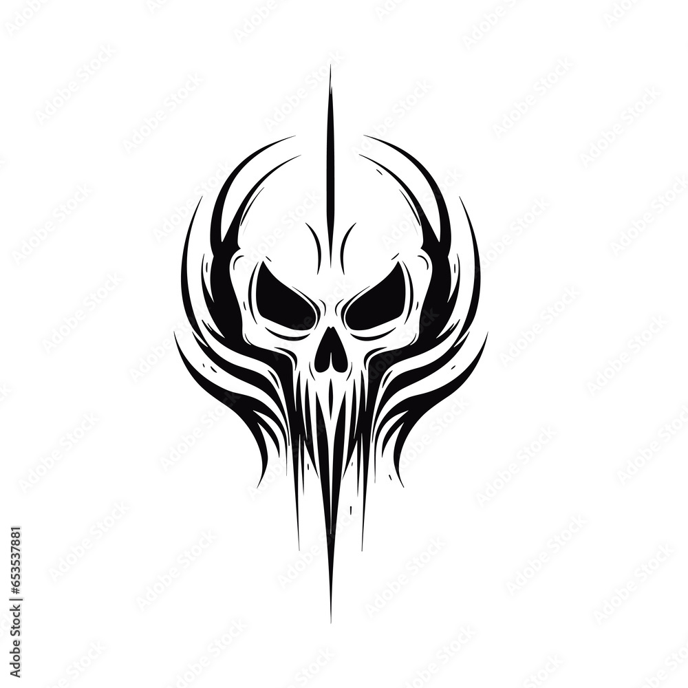 Fototapeta premium Abstract vector illustration of skull.