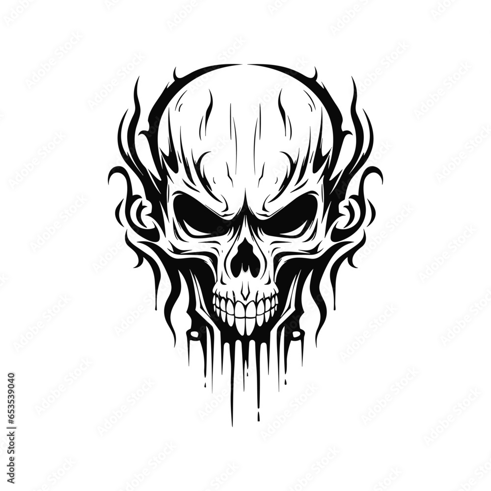Abstract vector illustration of skull. Abstract vector illustration of skull.