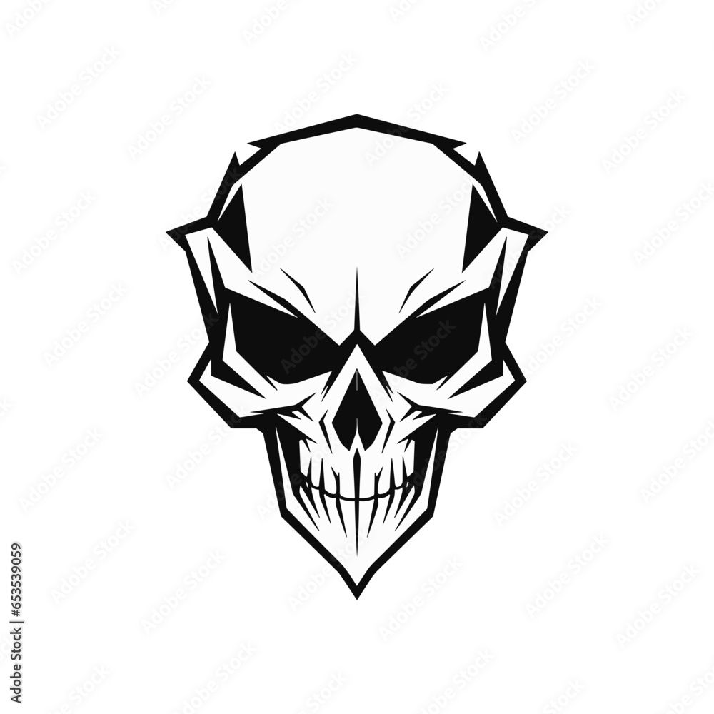 Abstract vector illustration of skull. Abstract vector illustration of skull.