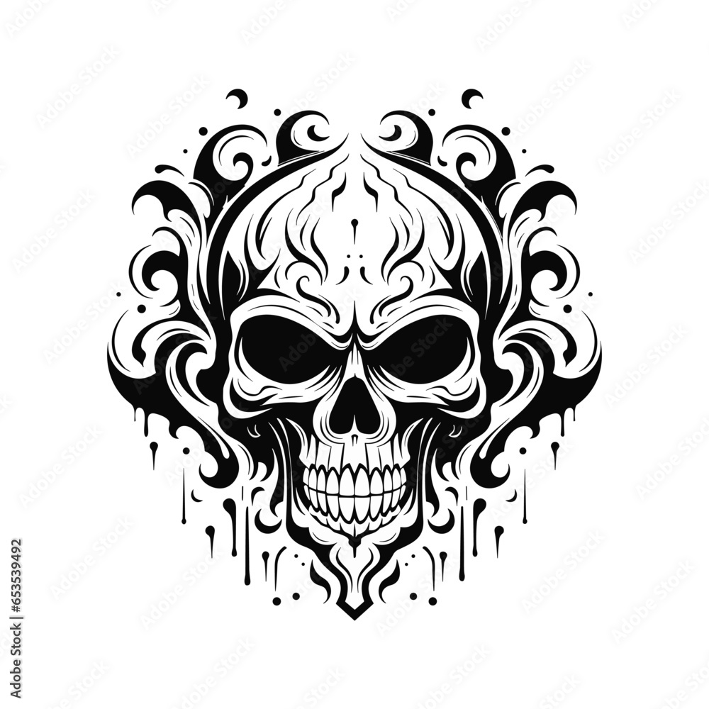 Fototapeta premium Abstract vector illustration of skull.