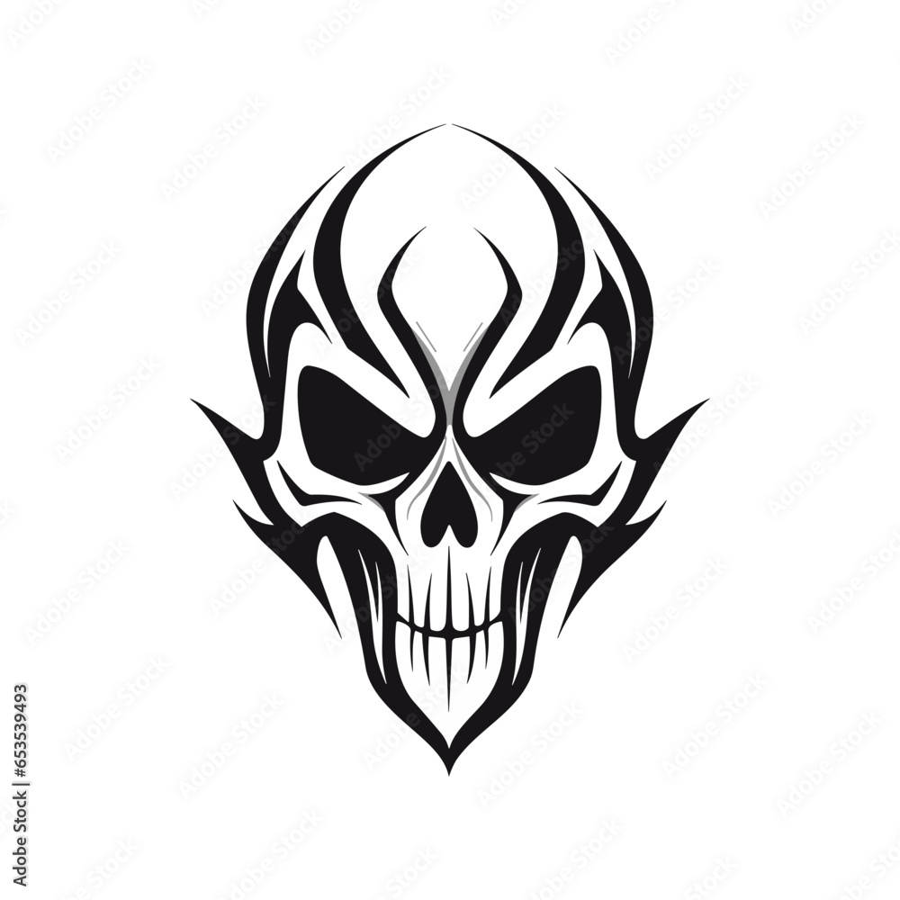 Abstract vector illustration of skull. Abstract vector illustration of skull.