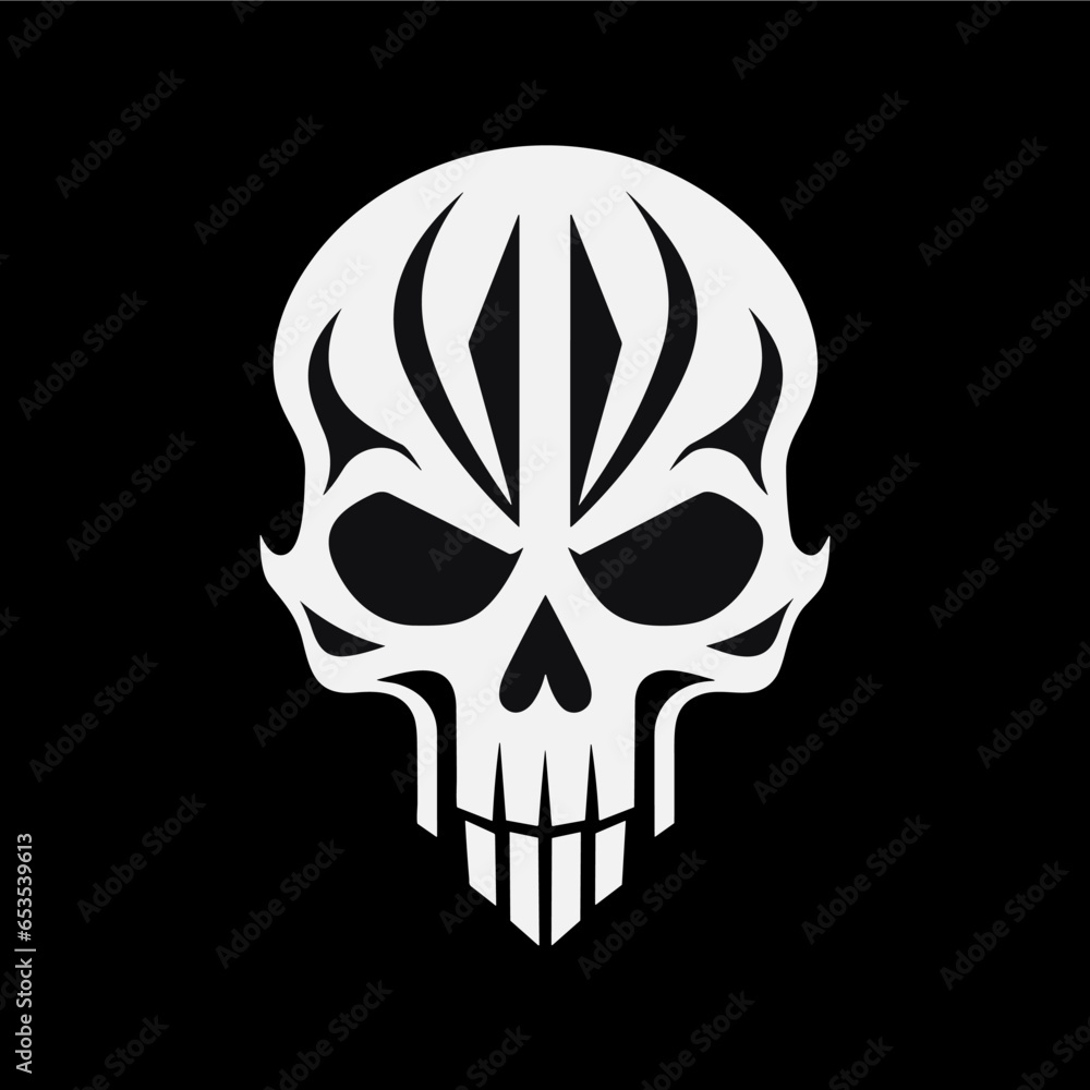 Abstract vector illustration of skull. Abstract vector illustration of skull.
