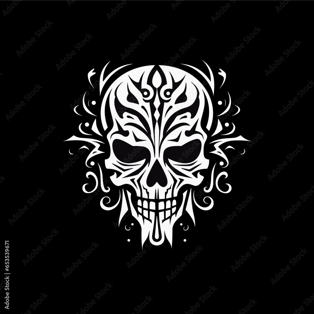 Abstract vector illustration of skull. Abstract vector illustration of skull.