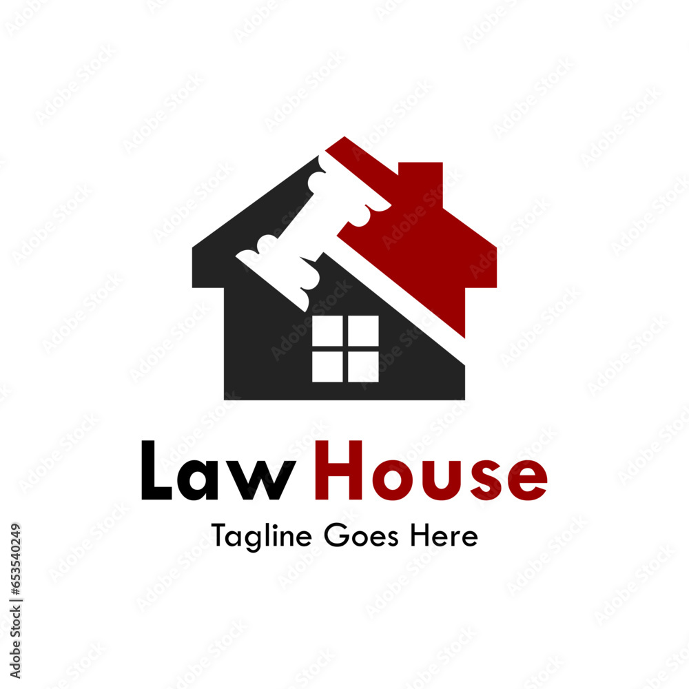 Law house design template illustration Law house design template illustration