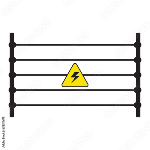 electric fence icon design vector isolated