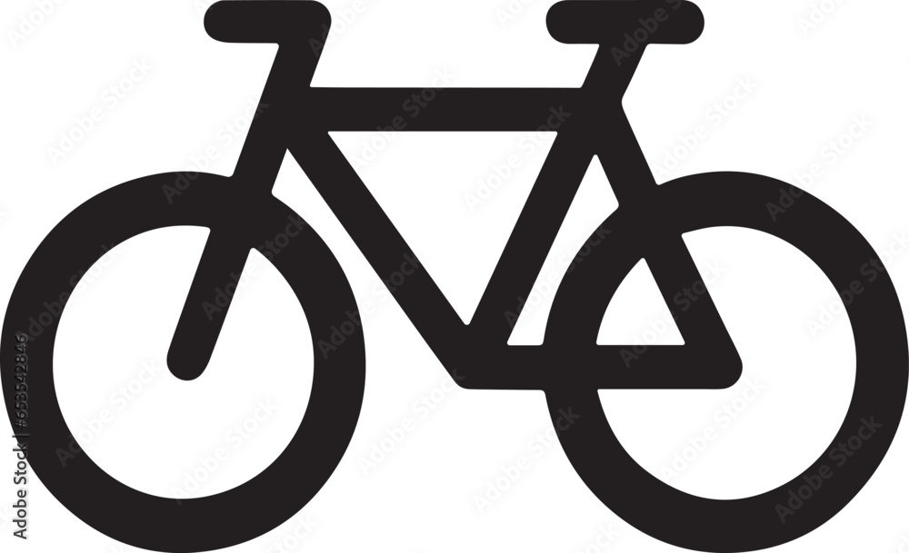 Αυτοκόλλητο Explore the World of Cycling: Bike Rides, Sport Symbols, and Transport Icons for