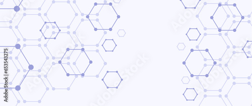 abstract seamless hexagon chemical background pattern vector design for background, banner, cover, booklet, science book