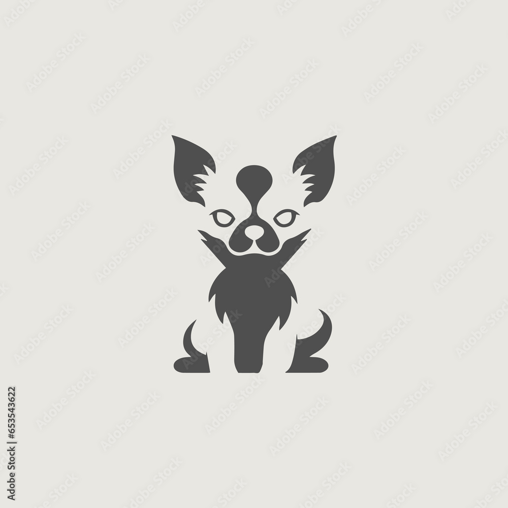 Obraz premium チワワをシンボリックに用いたロゴ