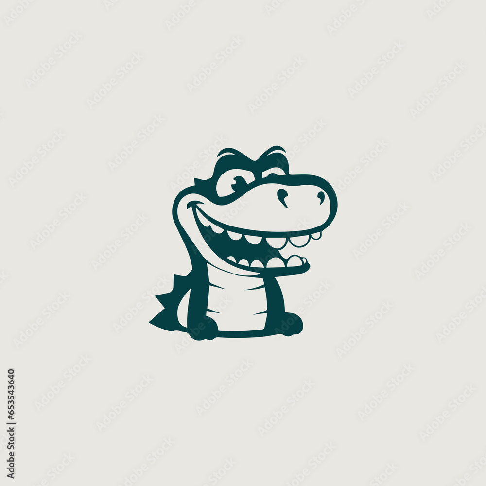 Obraz premium ワニをシンボリックに用いたロゴ