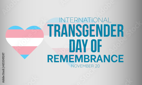 International Transgender Day of Remembrance Concept with Respect and Solidarity observed on November 20. Vector template for background, banner, card, poster design.