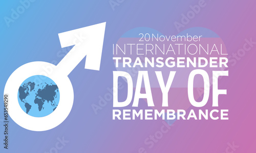 International Transgender Day of Remembrance Concept with Respect and Solidarity observed on November 20. Vector template for background, banner, card, poster design.