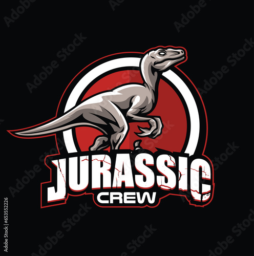 Vector illustration of Raptors dinosaur mascot logo template for sport team and gaming team