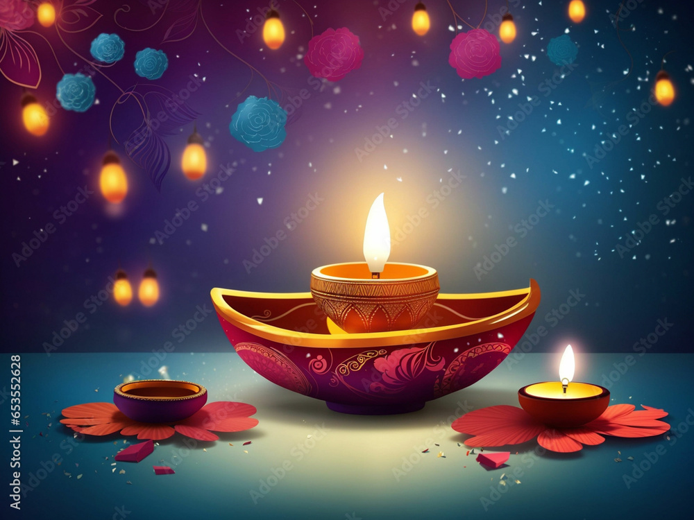 diwali beautifull lamp background with smoke diwali beautifull lamp background with smoke