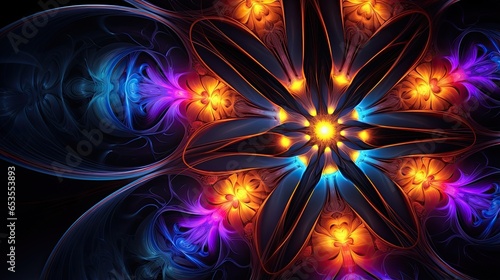 Abstract Fractal Art with Vibrant Colors