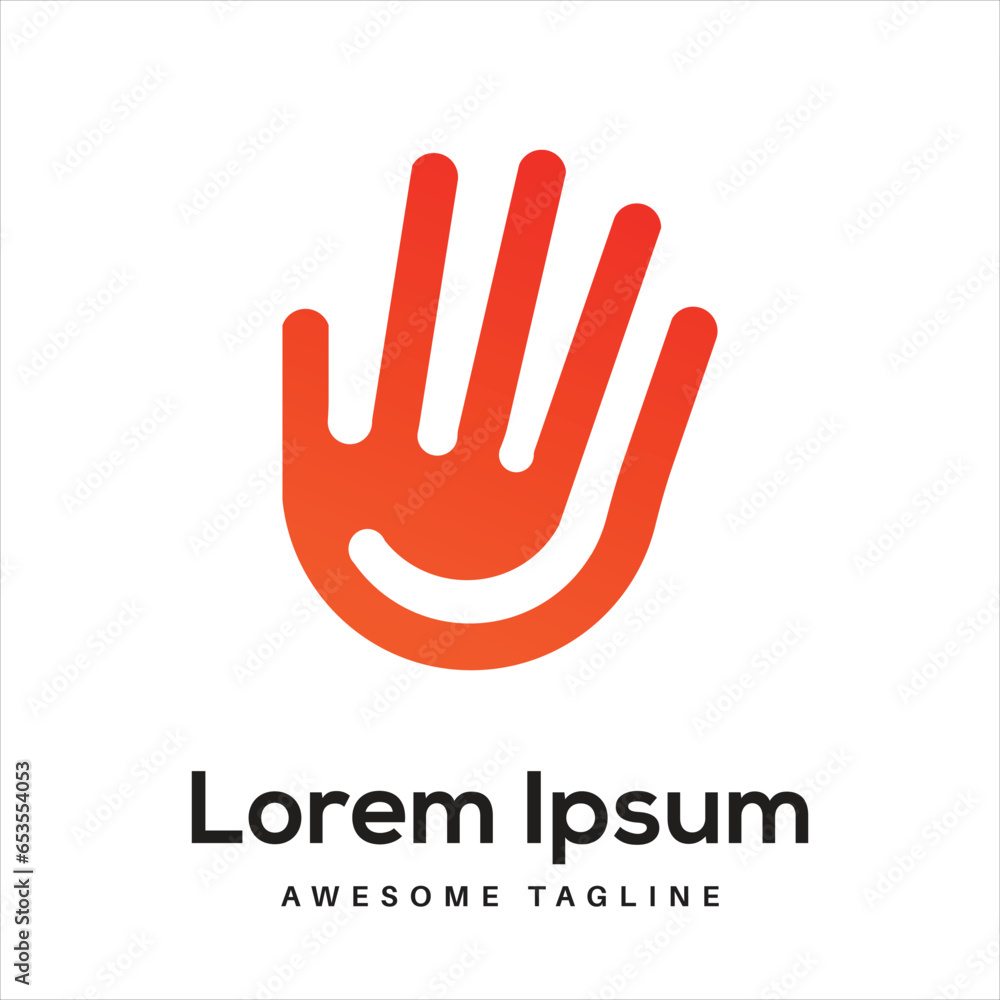 Fototapeta premium HAND Logo Design Free Icon