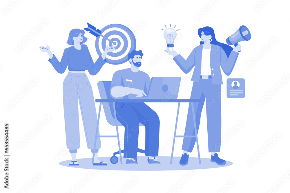 Executive team setting long-term goals for the company. Executive team setting long-term goals for the company.