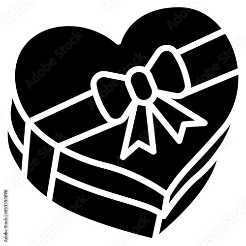 gift box glyph icon