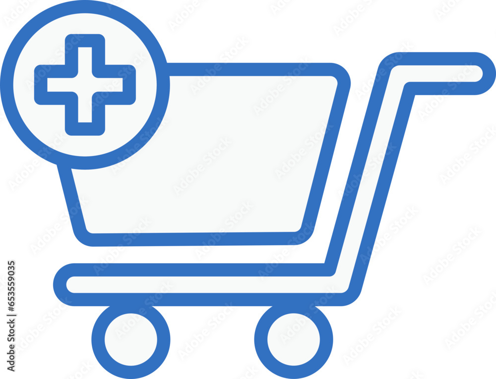 shopping cart add on order icon line design, monoline icons. shopping cart add on order icon line design, monoline icons.
