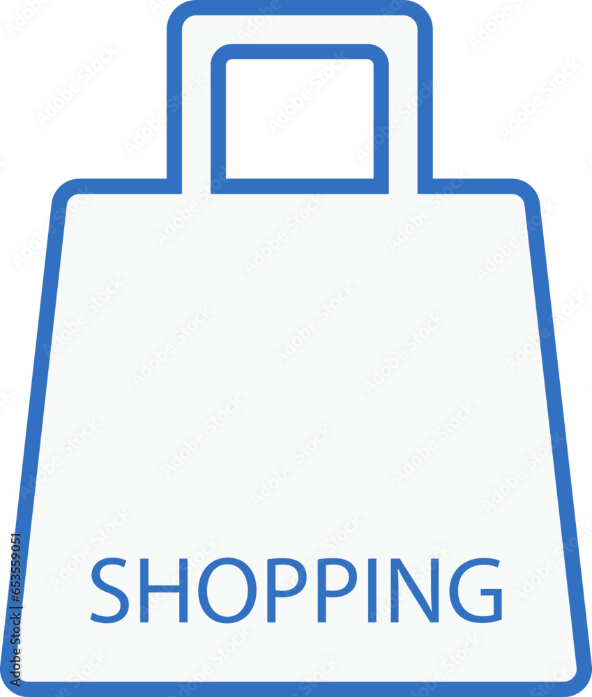 shopping bag icon line design, monoline icons. shopping bag icon line design, monoline icons.