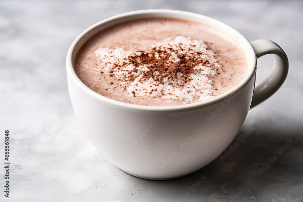minimalistic wallpaper with with hot chocolate, empty copy space mock up minimalistic wallpaper with with hot chocolate, empty copy space mock up
