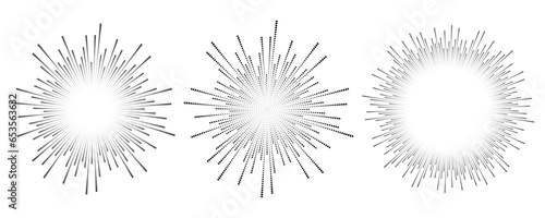 Circle sound wave. Audio music equalizer. Round circular icons set. Spectrum radial pattern and frequency frame. Vector design