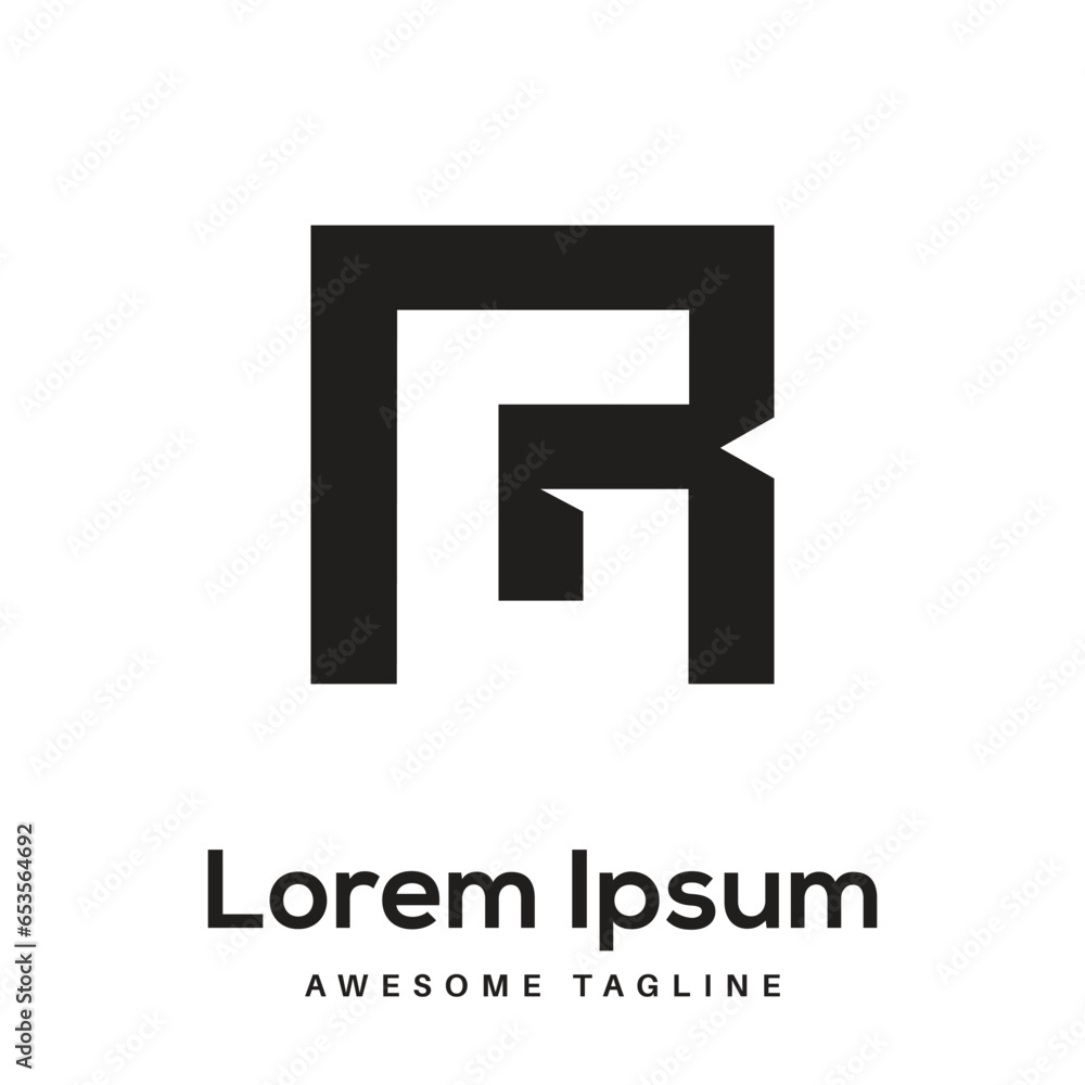 Fototapeta premium R Letter Logo Design Free Icon