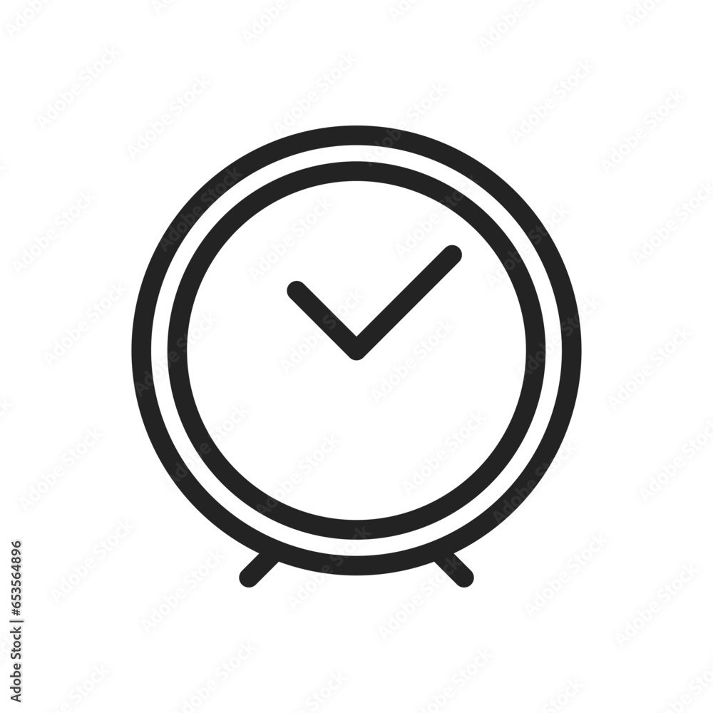 vector clock icon outline style vector clock icon outline style