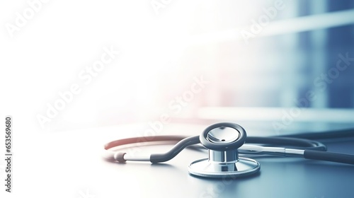 stethoscope for doctor checkup on health medical