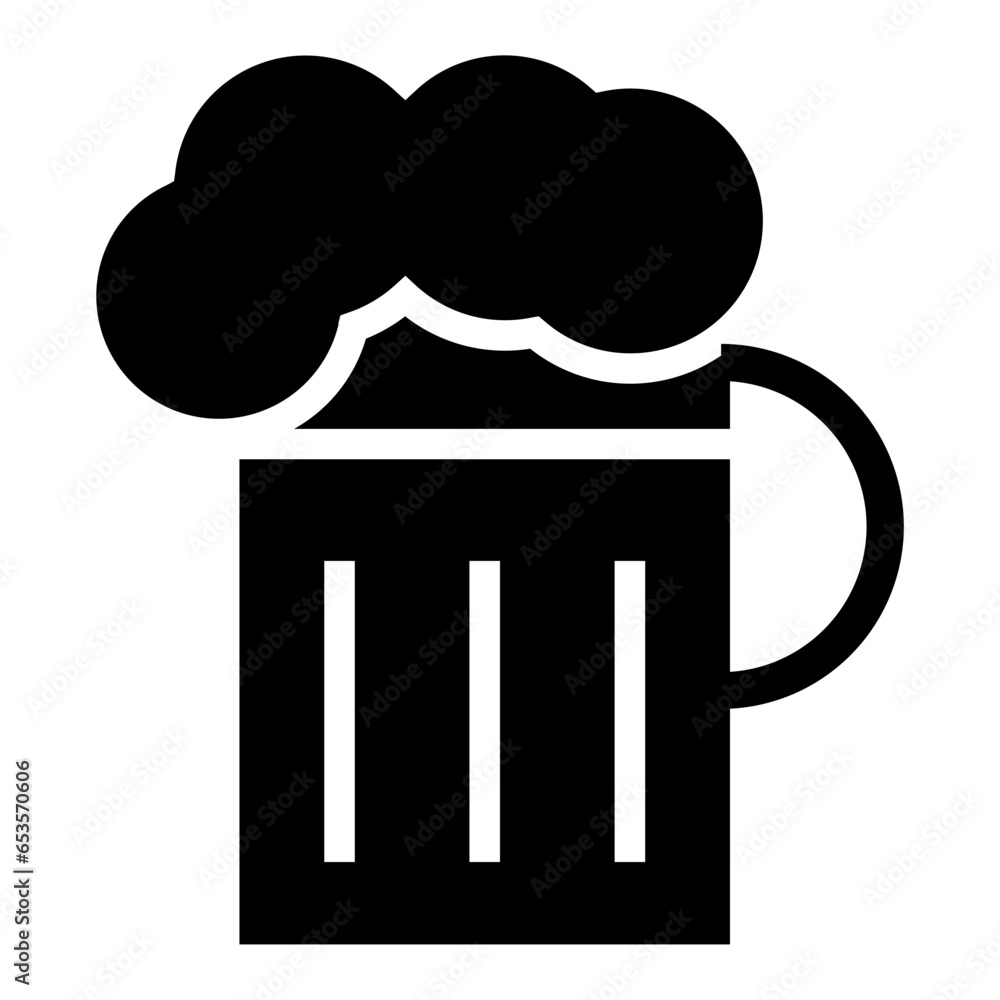 illustration of a silhouette of a mug with beer illustration of a silhouette of a mug with beer