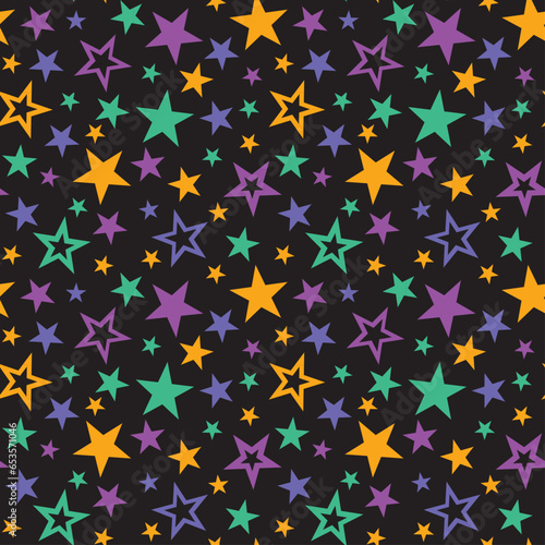 Nineties 90s star pattern seamless repeat vector celebration
