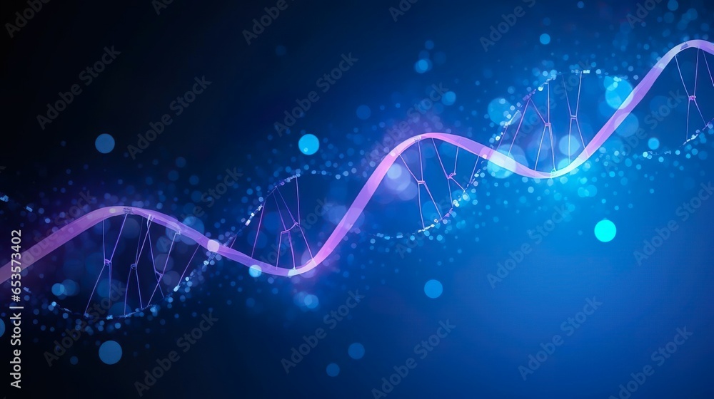 Science template wallpaper or banner with a DNA mole Science template wallpaper or banner with a DNA mole