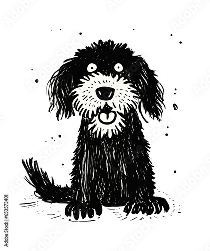 black and white illustration of a dog clipart watercolor clip art water color   png