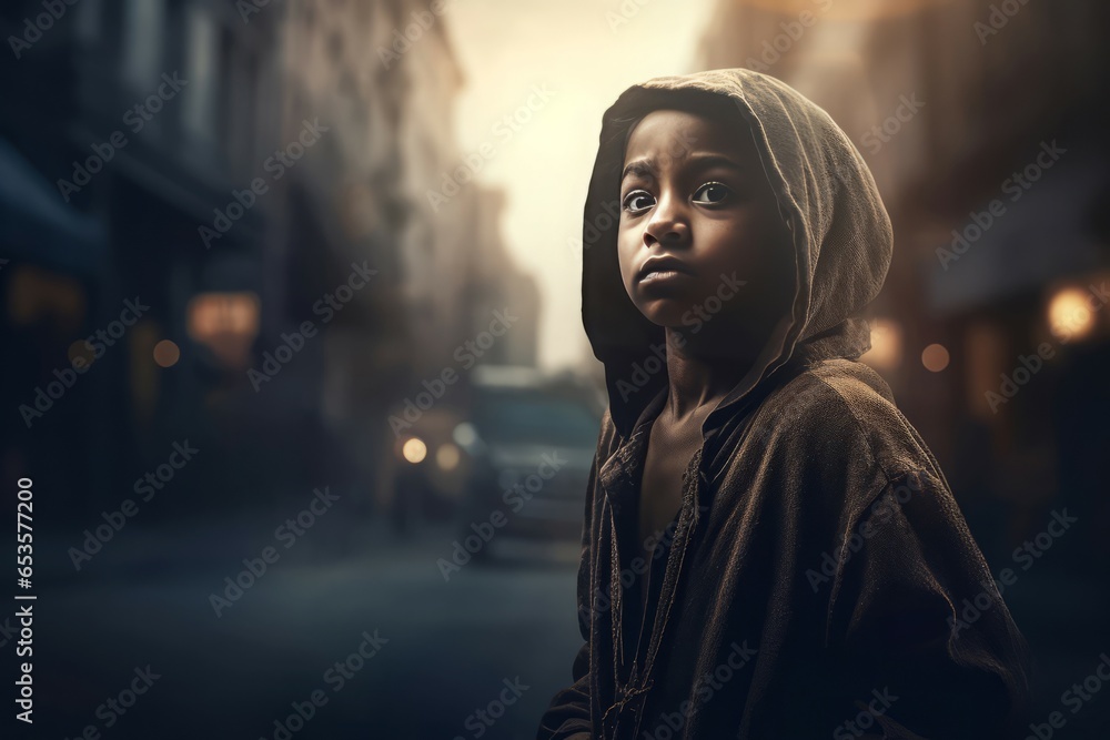 Black boy street. American boy confident. Generate Ai Black boy street. American boy confident. Generate Ai