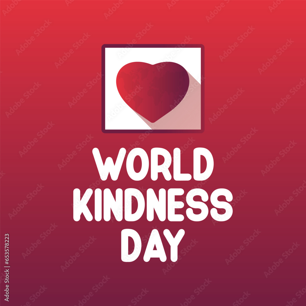 World Kindness Day Vector Illustration with Hearts and Helping Hands observed on November 13. Vector template for background, banner, card, poster design.