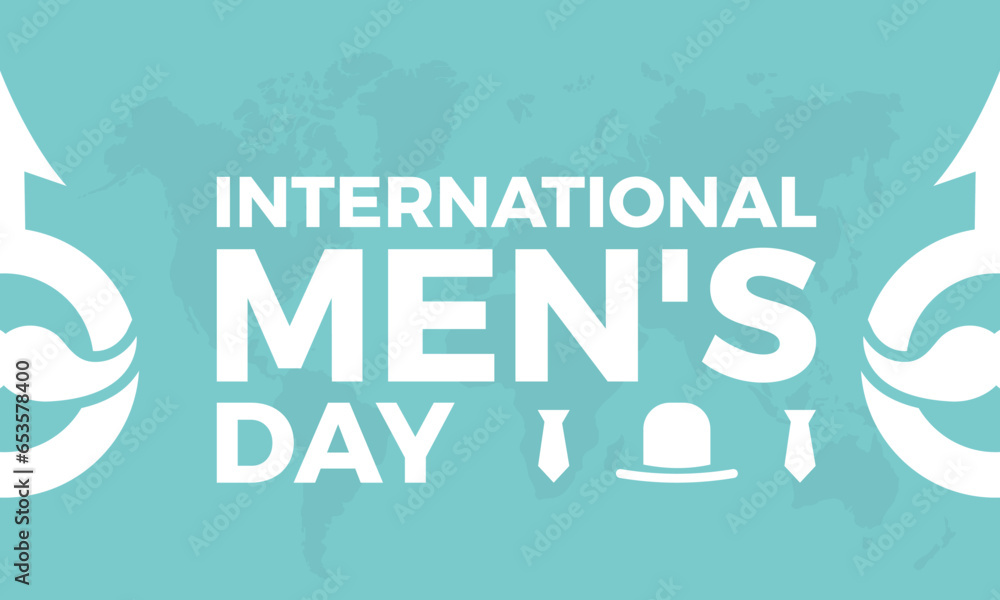 International Men's Day Concept with Wellness and Lifestyle observed on November 19. Vector template for background, banner, card, poster design.