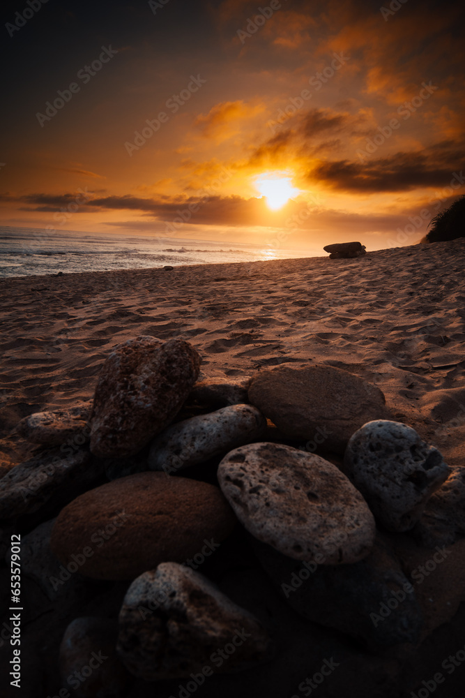 sunset over the sea