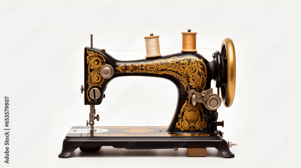 Old vintage sewing machine