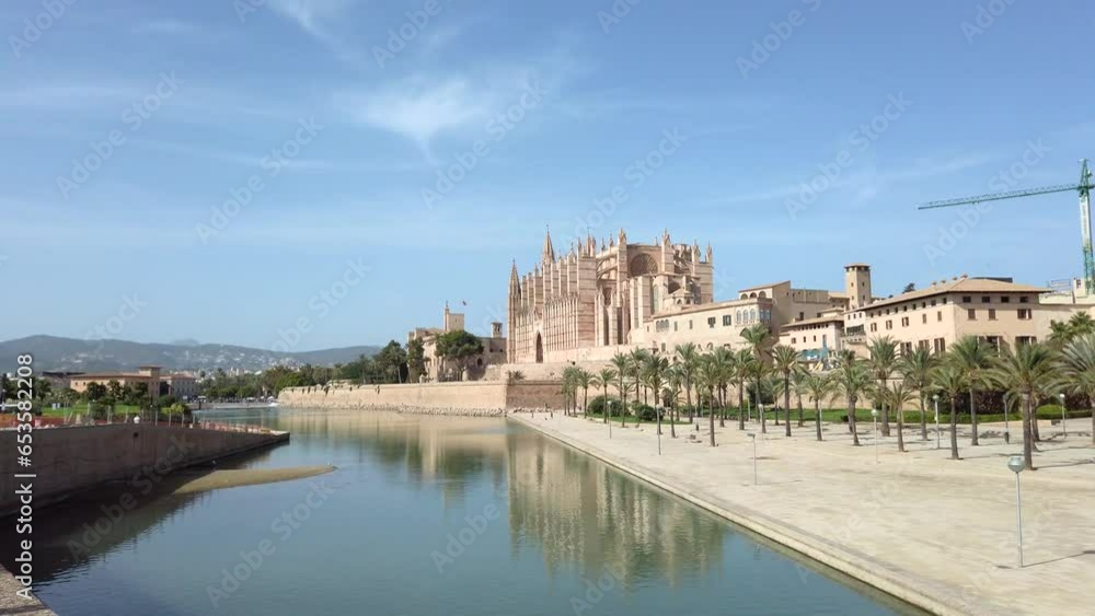 Back of the Cathedral of Palma de Mallorca built in a catalan gothic style Back of the Cathedral of Palma de Mallorca built in a catalan gothic style