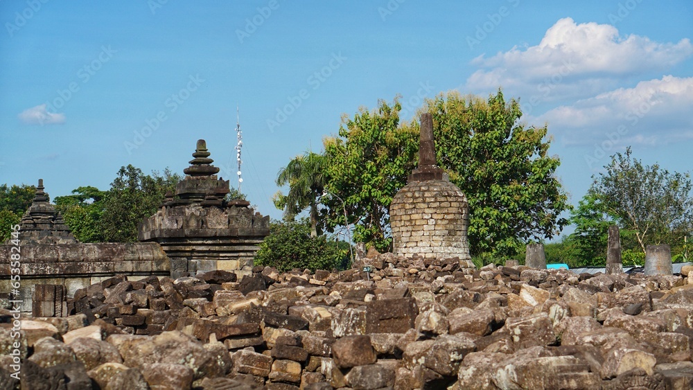 View of Plaosan Temple which is also known as 