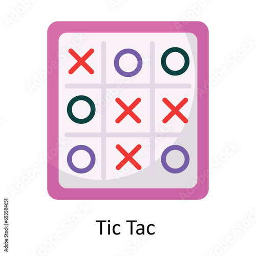 Tic Tac toe vector Flat Icon Design illustration. Symbol on White background EPS 10 File 