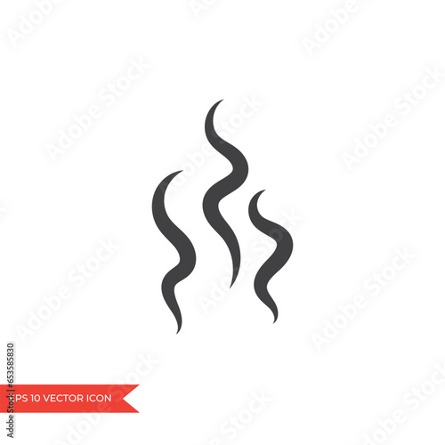 Smell icon. Hot aroma  stink  cooking steam  smelling  vapor  smoking