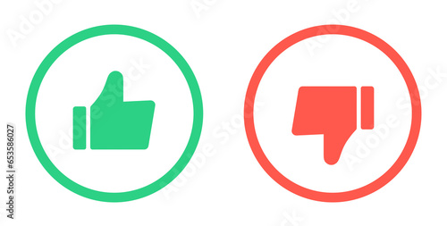 シンプルなグッドマークとバッドマーク