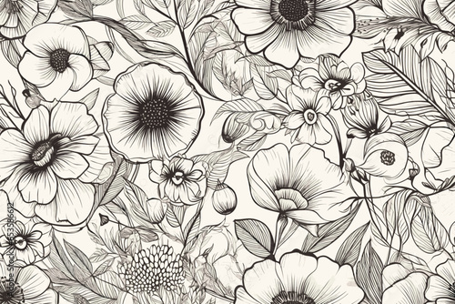 Pattern Watercolor vector art painting illustration flower pattern. textile, ornamental, ornate, hand-drawn, drapery, curl, watercolor, trendy, painting, repeat, fancy, elements, diverse, deco, stain