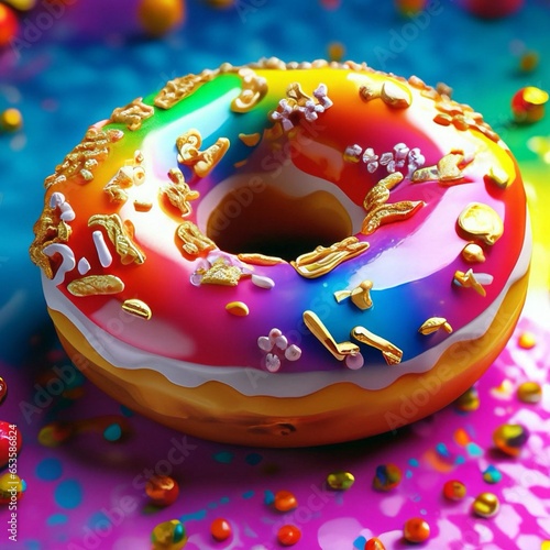 donut with sprinkles © Vasily.Ryabov