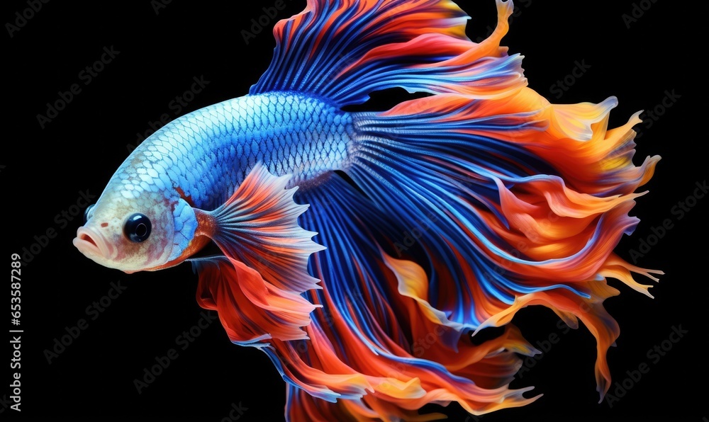Beautiful colorful Beta fish Beautiful colorful Beta fish