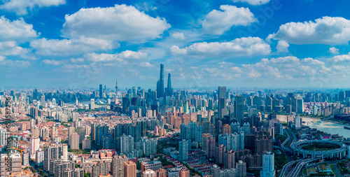 Photography Aerial photography of urban scenery in Shanghai, China