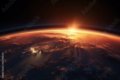 A sunrise in space
