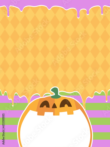 ハロウィン　ジャックランタンの背景3　縦