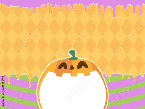 ハロウィン　ジャックランタンの背景3　横